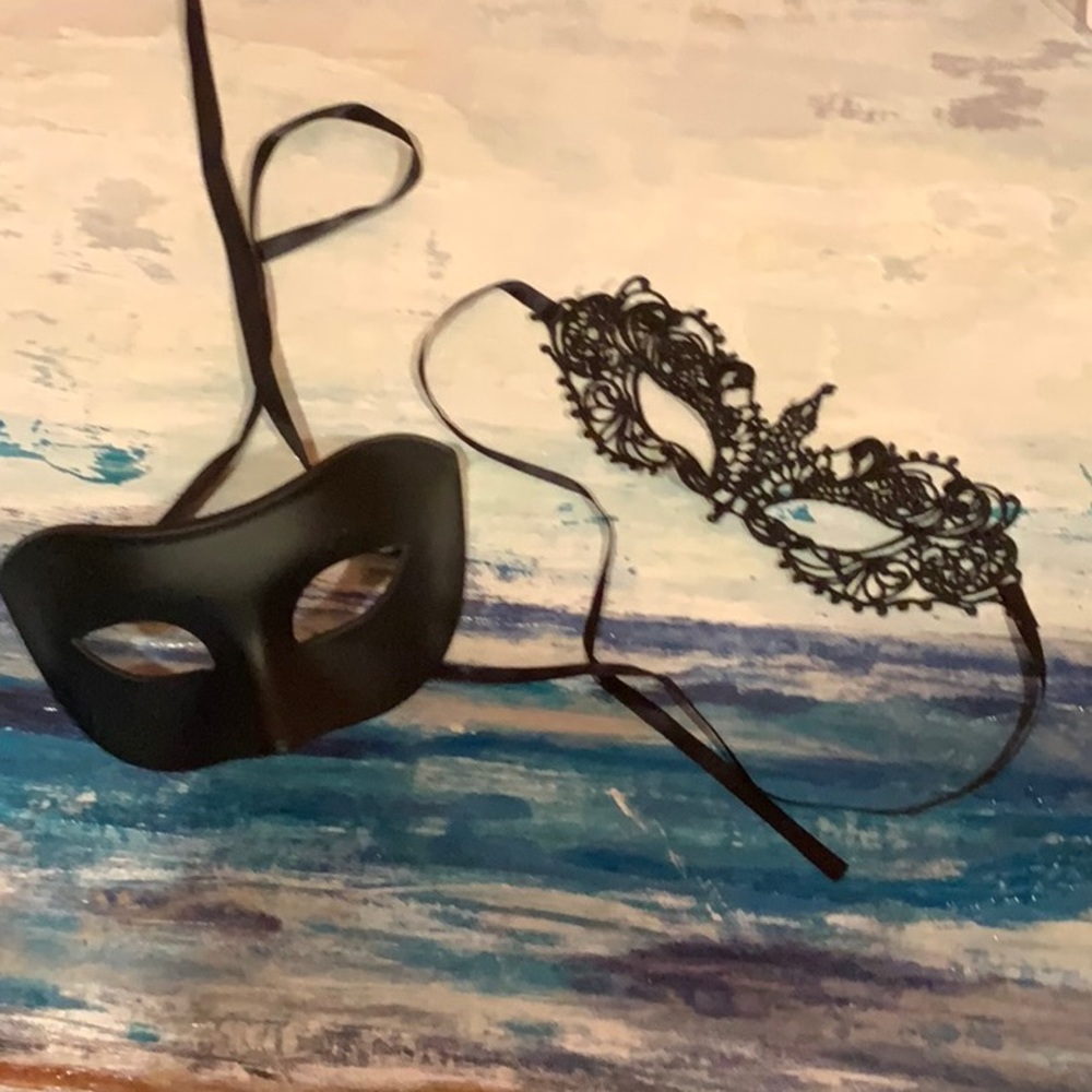 NEW! Black Masquerade Masks for Him & Her!